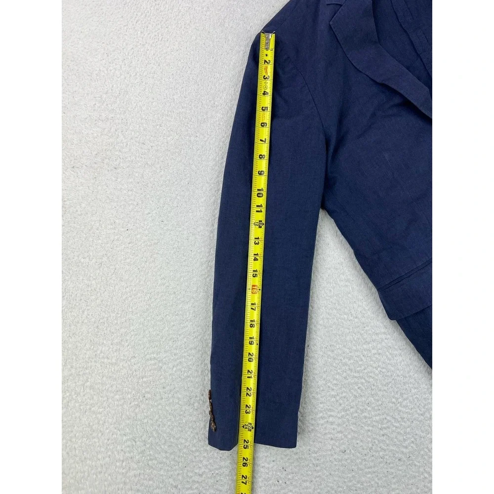 J.Crew Ludlow Blazer Mens 40R Blue Cotton Linen Slim Unstructured Somelos Coat